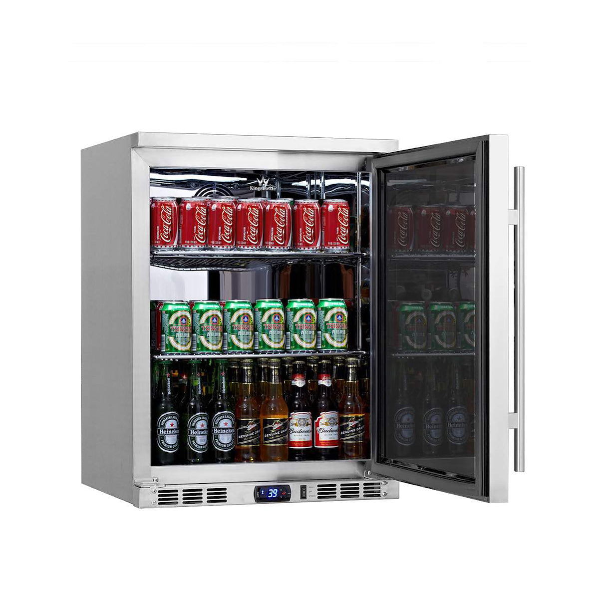 KingsBottle 24 Inch Outdoor Beer Fridge Cooler Stainless Steel (KBU55ASD)