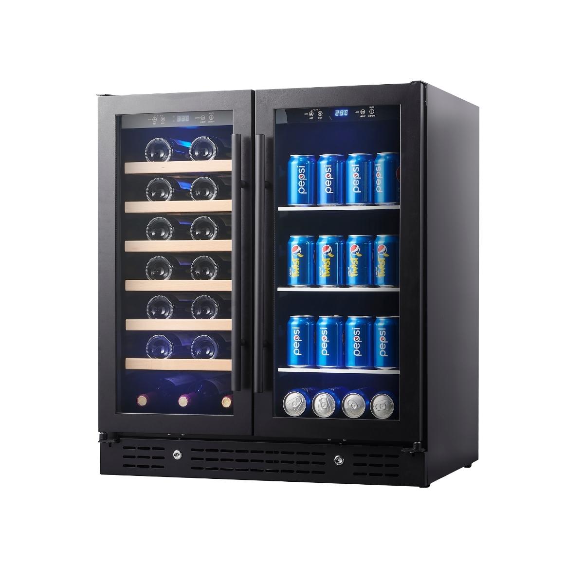 KingsBottle 30" Combination Beer and Wine Cooler with Low-E Glass Door (KBU165BW)