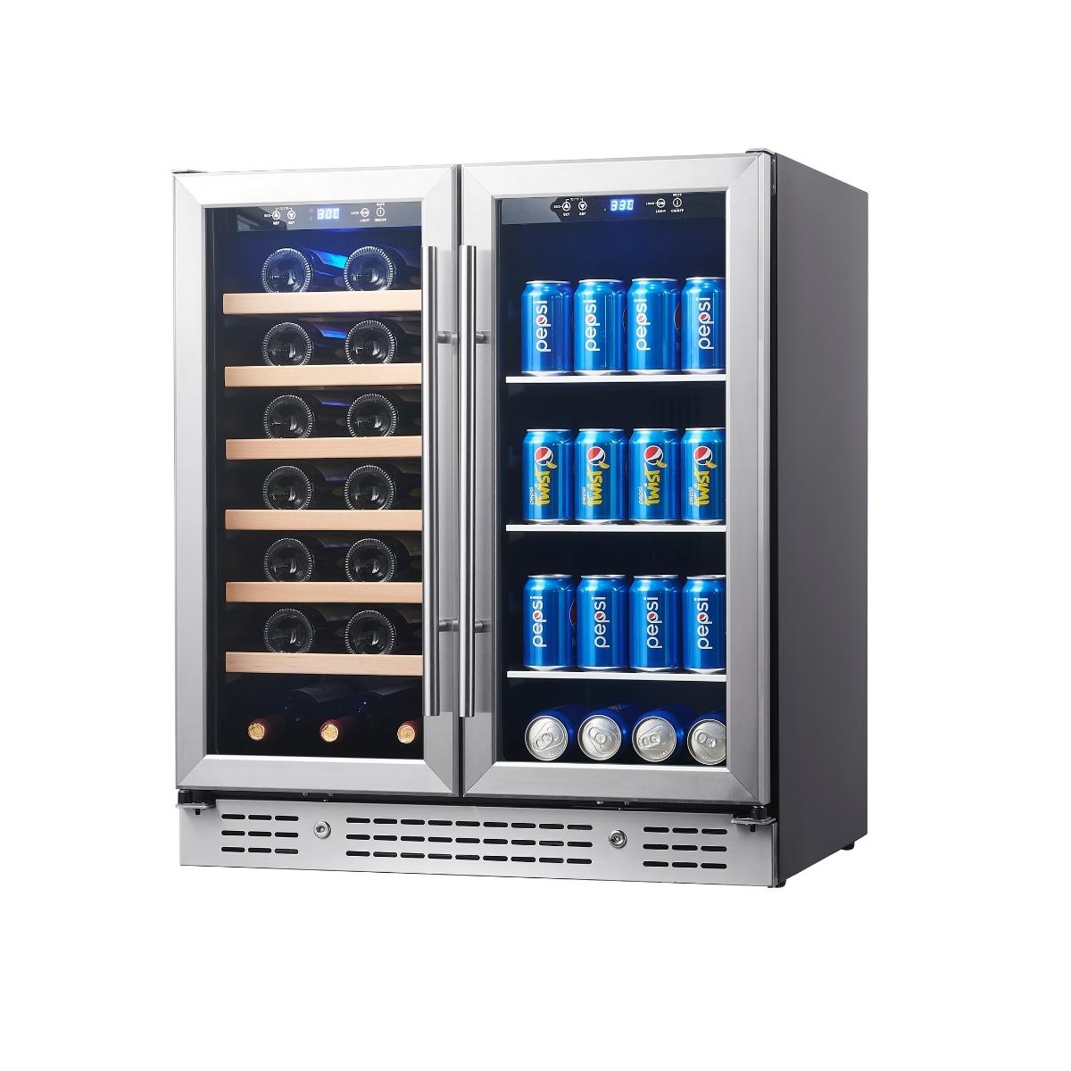 KingsBottle 30" Combination Beer and Wine Cooler with Low-E Glass Door (KBU165BW)