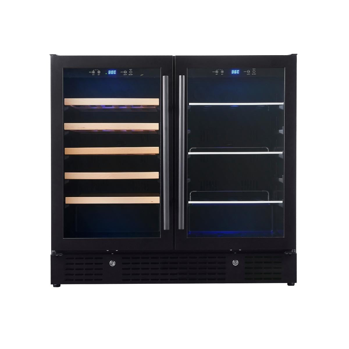 KingsBottle 36" Beer and Wine Cooler Combination with Low-E Glass Door (KBU190BW)