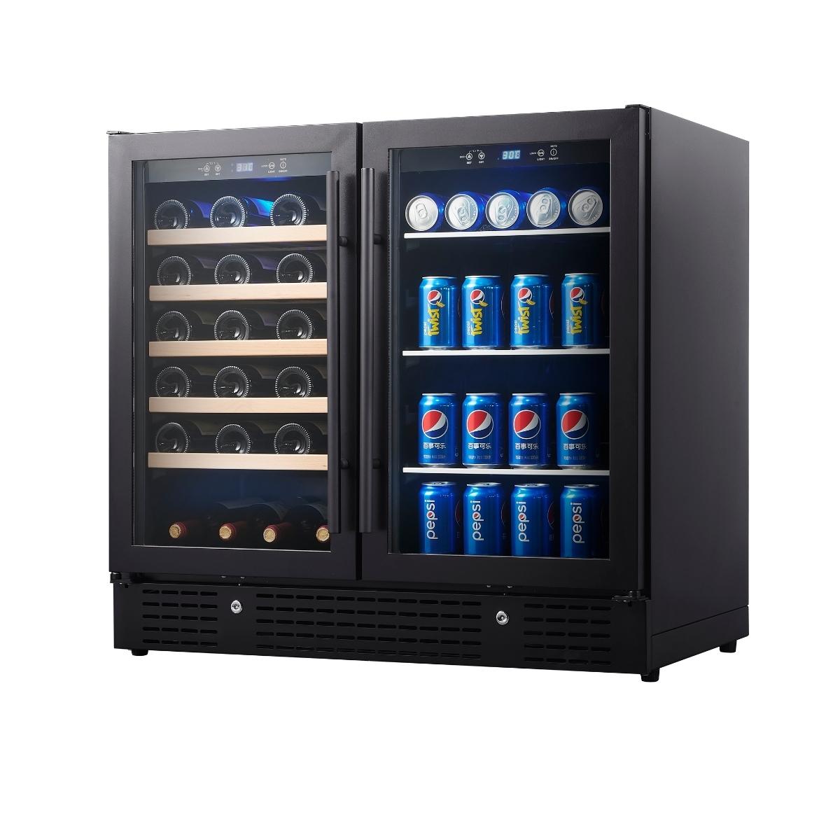 KingsBottle 36" Beer and Wine Cooler Combination with Low-E Glass Door (KBU190BW)