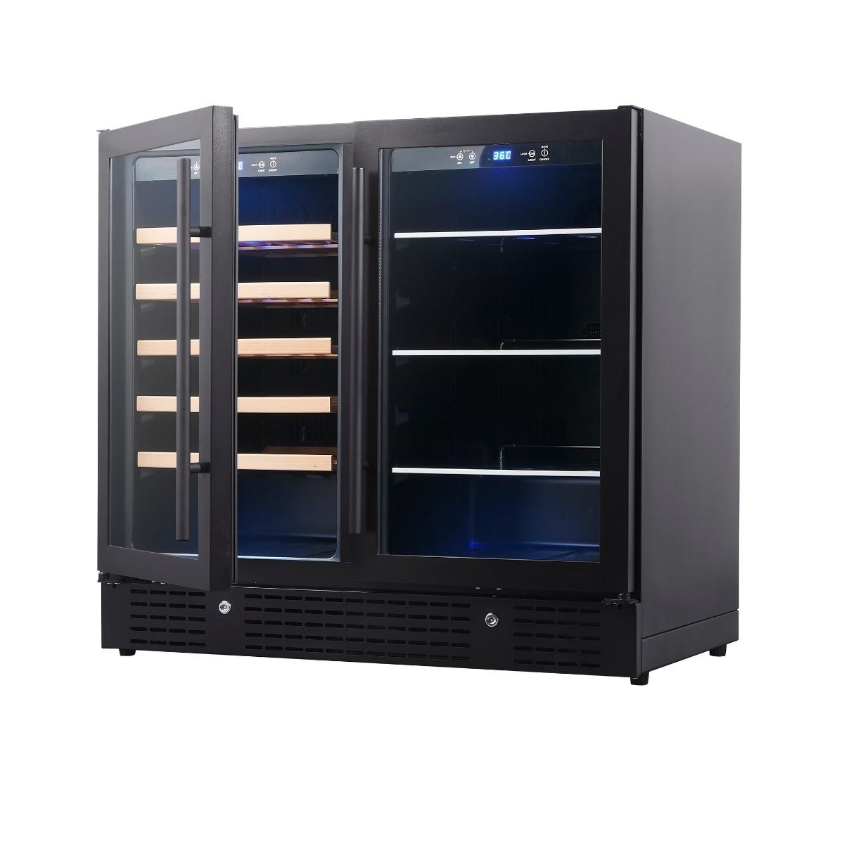 KingsBottle 36" Beer and Wine Cooler Combination with Low-E Glass Door (KBU190BW)