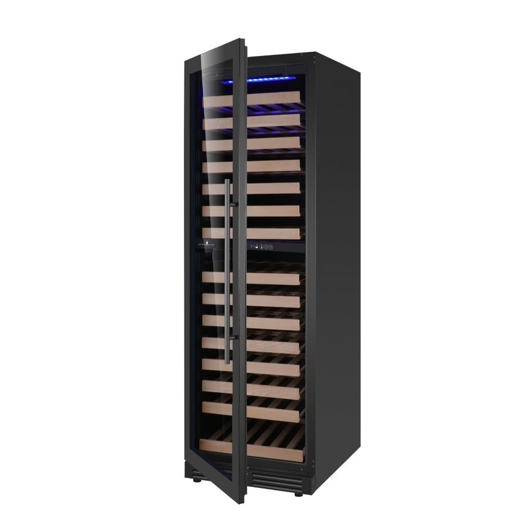 KingsBottle Dual Zone Upright Low-E Glass Door Large Wine Cooler (KBU425DX)