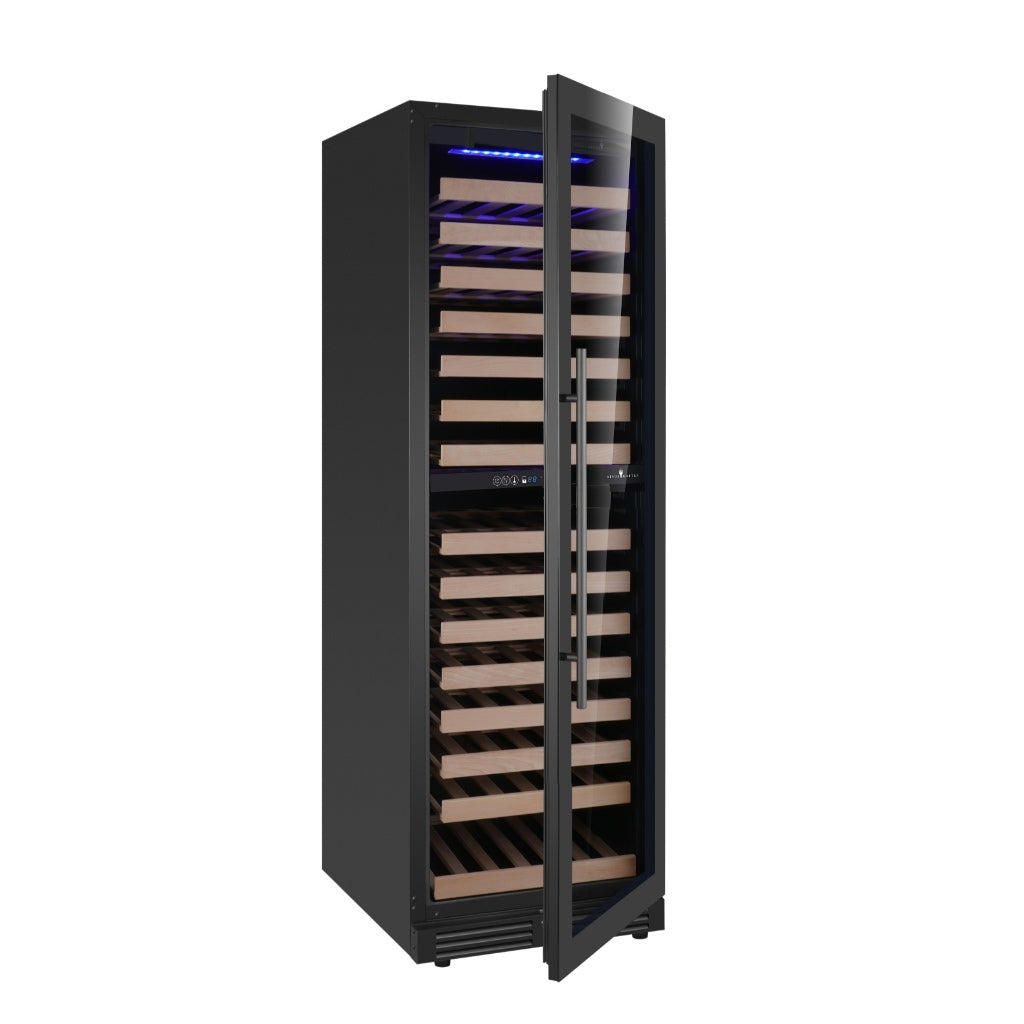 KingsBottle Dual Zone Upright Low-E Glass Door Large Wine Cooler (KBU425DX)