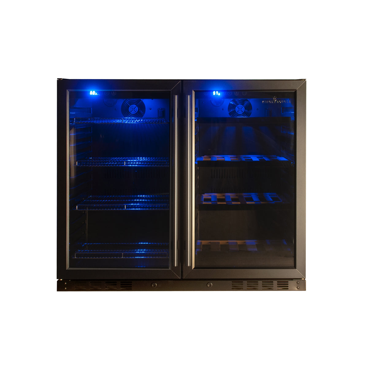 KingsBottle 39 Inch Under Counter Wine And Beer Fridge Combo (KBU28LRX)