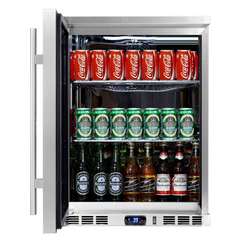 KingsBottle 24 Inch Outdoor Beer Fridge Cooler Stainless Steel (KBU55ASD)