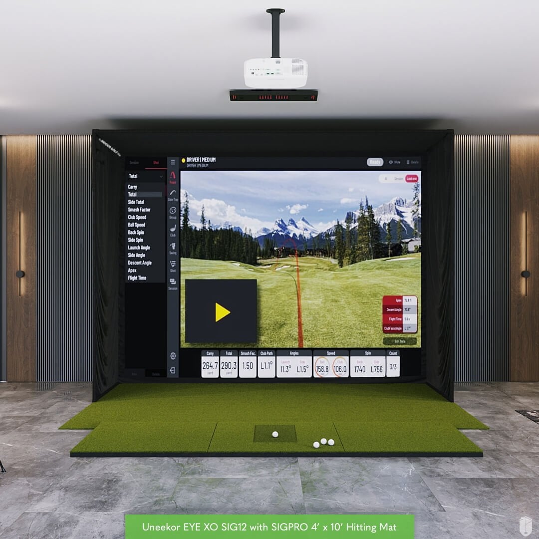 Uneekor EYE XO SIG12 Golf Simulator Package