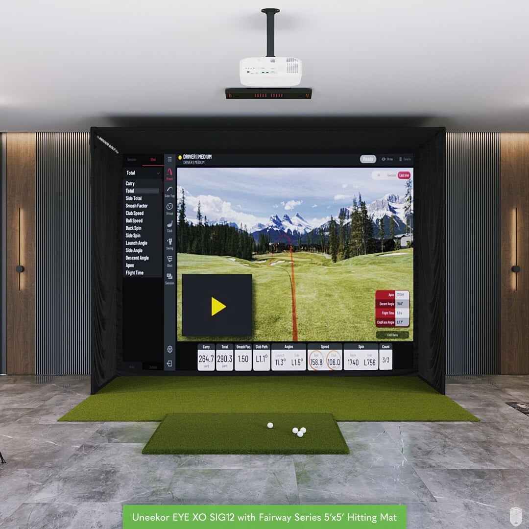 Uneekor EYE XO SIG12 Golf Simulator Package