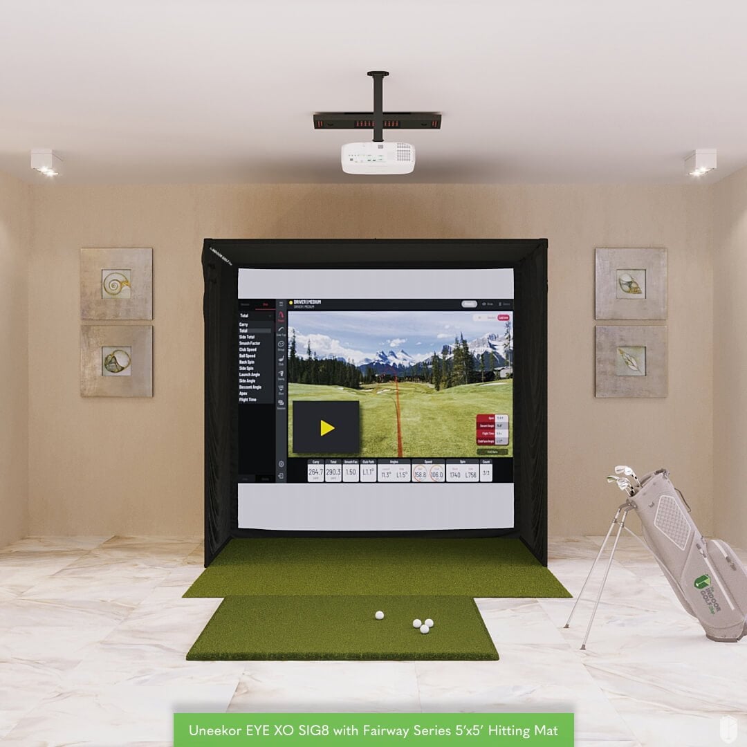 Uneekor EYE XO SIG8 Golf Simulator Package